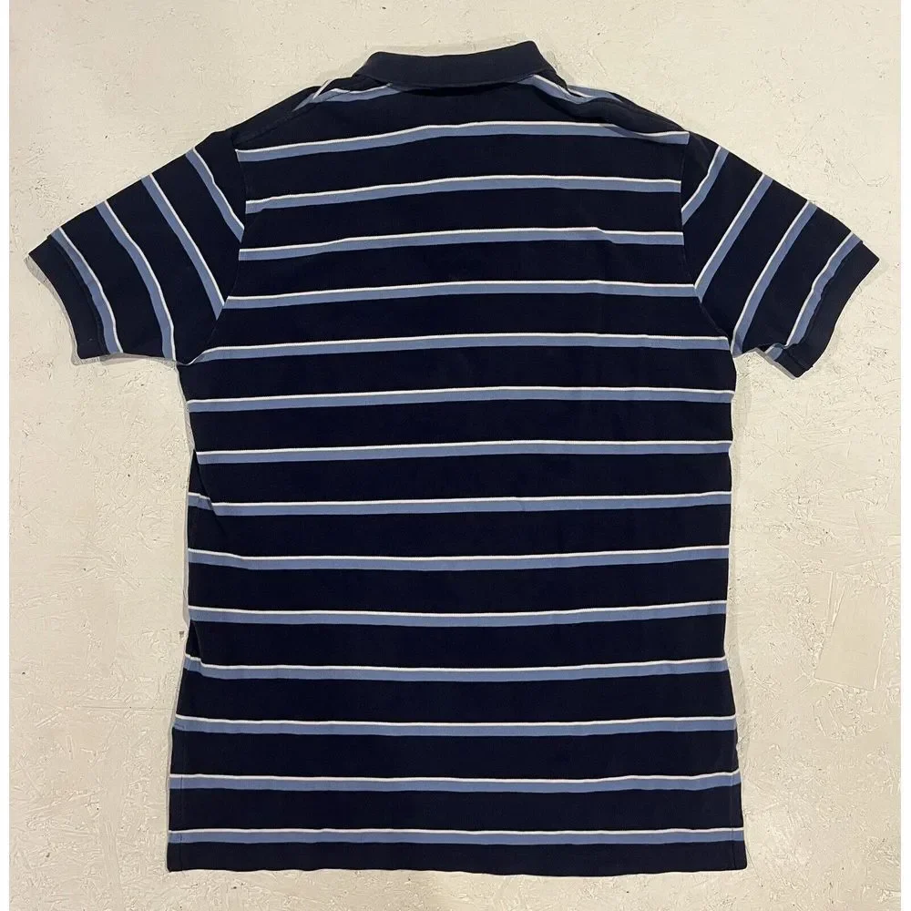 Vintage Polo Ralph Lauren Shirt Lot Mens L Striped Orange‎ Blue Preppy Casual